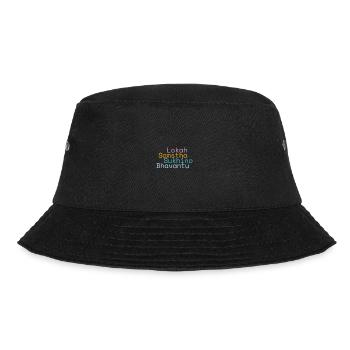Mantra Lokah Samastha Sukhino Bhavantu Bunt - Bucket Hat - Schwarz - Vorne - Lela (165cm)