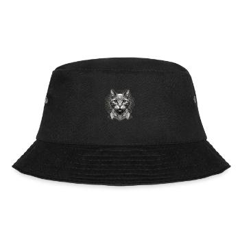 Geo_Katze_2 - Bucket Hat - Schwarz - Vorne - Lela (165cm)