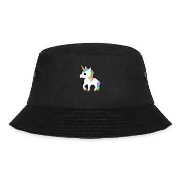 Einhorn Mädchen Einhörner Fabeltier Unicorn - Bucket Hat - Schwarz - Vorne - Lela (165cm)