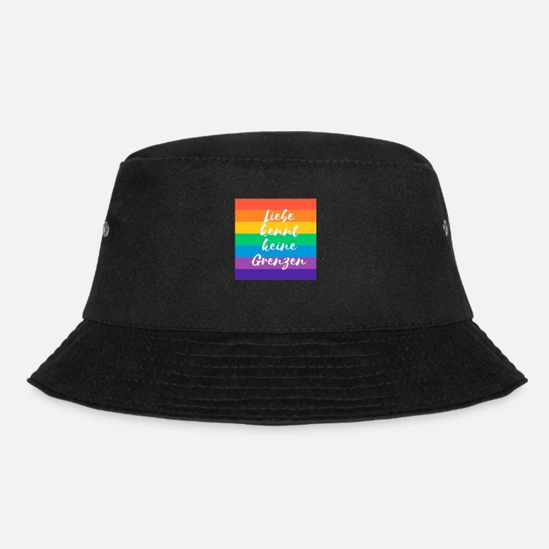 Liebe kennt keine Grenzen - Bucket Hat - Schwarz