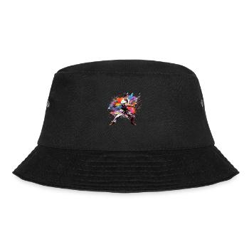 buntes Karate - Bucket Hat - Schwarz - Vorne - Lela (165cm)