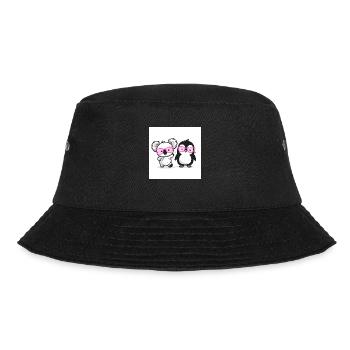 Koala y pingüino pink glasses - Bucket Hat - black - Front - Lela (165cm)