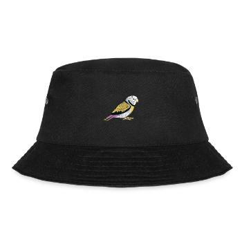 Budgie Bird Bird Owner Cockatiel - Bucket Hat - black - Front - Lela (165cm)