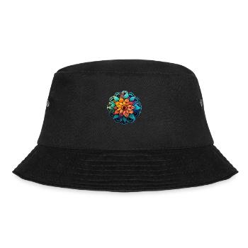Mandala Lotus - Bucket Hat - black - Front - Lela (165cm)