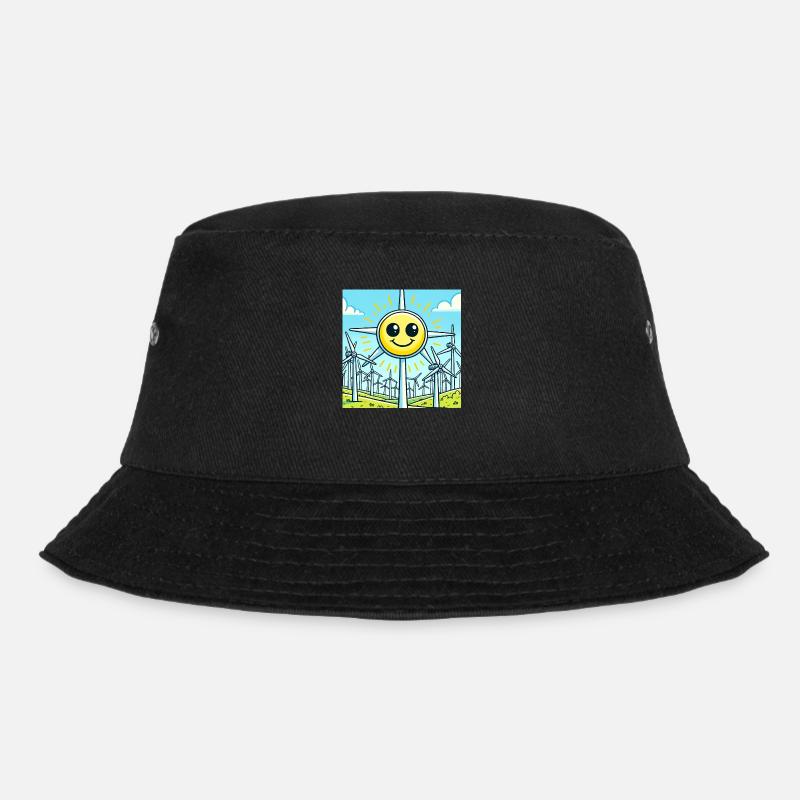 Sonniges Windrad-Lächeln ☀️☺️ - Bucket Hat - Schwarz