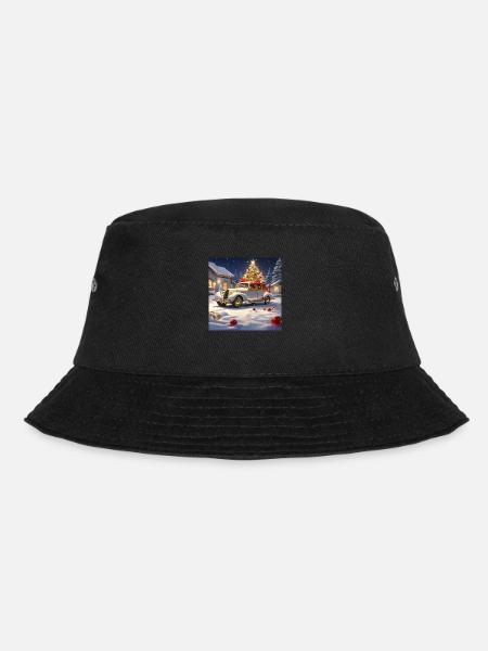 OLDTIMER IM SCHNEE ZU WEIHNACHTEN - Bucket Hat - Schwarz