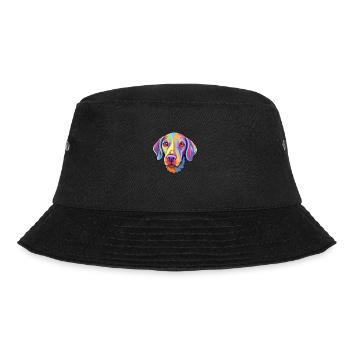 Catahoula Cur Dog Breed Cartoon Kawaii Illustratio - Bucket Hat - black - Front - Lela (165cm)