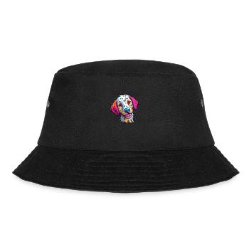 Dalmatinische Hunderasse Cartoon Kawaii Illustration - Bucket Hat - Schwarz - Vorne - Lela (165cm)