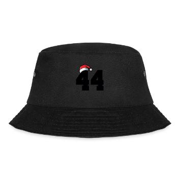 44 Zahl Weihnachten - Bucket Hat - Schwarz - Vorne - Lela (165cm)