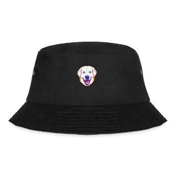 Kuvasz Hunderasse Karikatur Kawaii Illustration - Bucket Hat - Schwarz - Vorne - Lela (165cm)