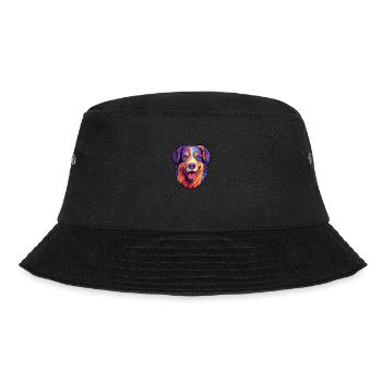 Nordamerikanischer Schäferhund Rasse Cartoon Kawaii I - Bucket Hat - Schwarz - Vorne - Lela (165cm)
