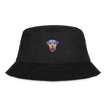 Rottweiler Hunderasse Cartoon Kawaii Illustration - Bucket Hat - Schwarz - Vorne - Lela (165cm)