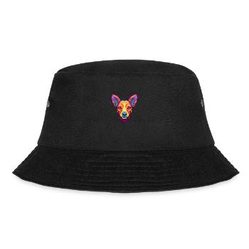 Portuguese Podengo Pequeno Dog Breed Cartoon Kawai - Bucket Hat - black - Front - Lela (165cm)