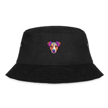 Tenterfield Terrier Dog Breed Cartoon Kawaii Illus - Bucket Hat - black - Front - Lela (165cm)