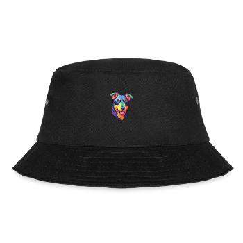 Beauceron Hunderasse Cartoon Kawaii Illustration - Bucket Hat - Schwarz - Vorne - Lela (165cm)
