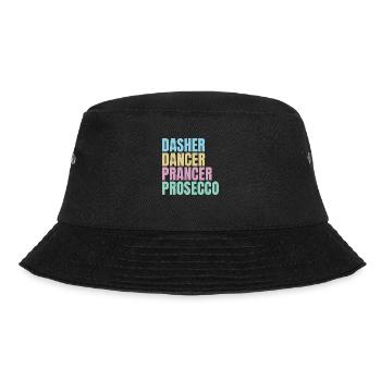 Funny Christmas Prosecco - Bucket Hat - black - Front - Lela (165cm)