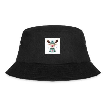 Verspielte und Frohe Weihnachten - Bucket Hat - Schwarz - Vorne - Lela (165cm)
