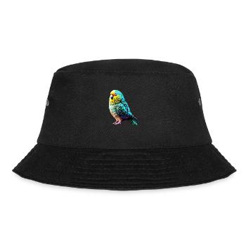 Budgie Bird Cockatiel Bird Owner - Bucket Hat - black - Front - Lela (165cm)