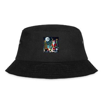 Santa Claus in pixel style - Bucket Hat - black - Front - Lela (165cm)