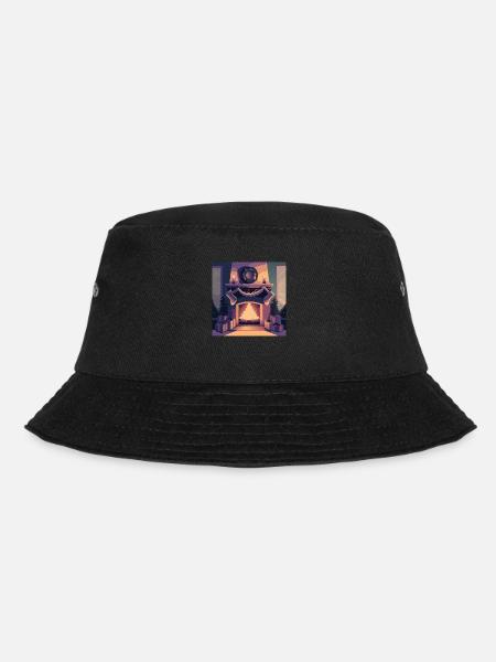 Christmas fireplace - Bucket Hat - black
