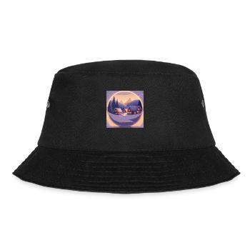 Village in snow globe - Bucket Hat - black - Front - Lela (165cm)