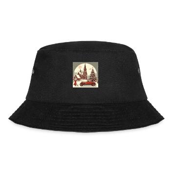 Church in winter - Bucket Hat - black - Front - Lela (165cm)