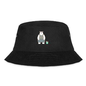 Eisbär im Badeanzug - Bucket Hat - Schwarz - Vorne - Lela (165cm)