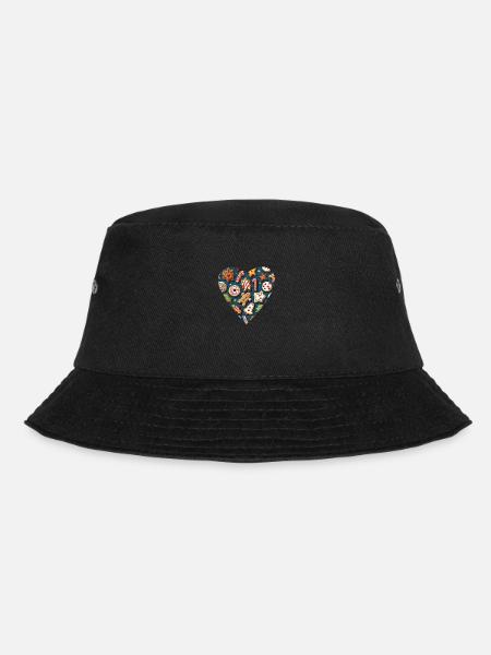 Festliches Gebäck Weihnachtsherz - Bucket Hat - Schwarz