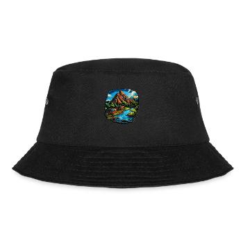 Landscape - Illustration - Bucket Hat - black - Front - Lela (165cm)