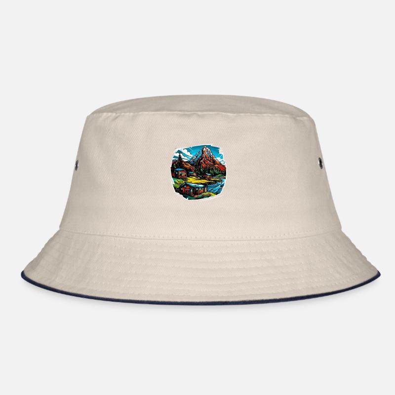 Landschaft - Illustration Bucket Hat