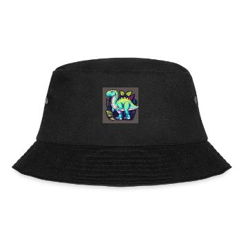 Freundlicher Dino - Bucket Hat - Schwarz - Vorne - Lela (165cm)