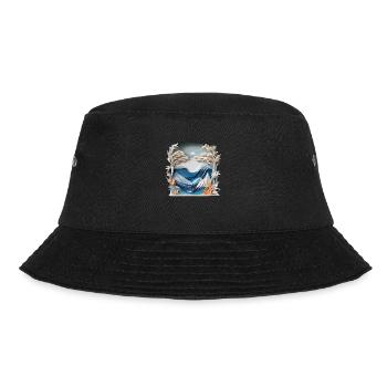 Winterlandschaft am Meer Origami 3 - Bucket Hat - Schwarz - Vorne - Lela (165cm)