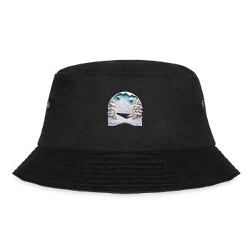 Winterlandschaft Origami 2 - Bucket Hat - Schwarz - Vorne - Lela (165cm)