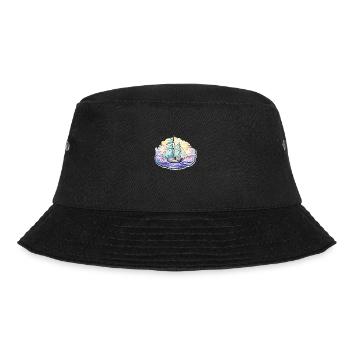 Sailboat - illustration - Bucket Hat - black - Front - Lela (165cm)