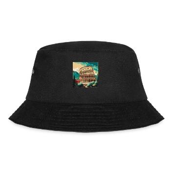Kolosseum Rom - Bucket Hat - Schwarz - Vorne - Lela (165cm)