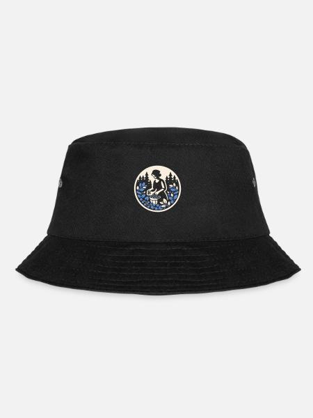 Heidelbeere - Bucket Hat - Schwarz