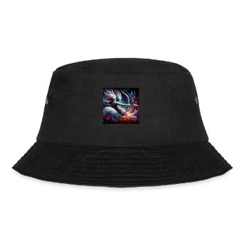 Doppel Schütze mit Bogen - Bucket Hat - Schwarz - Vorne - Lela (165cm)