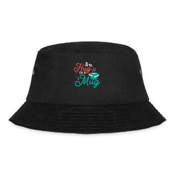A hug in a mug Tea Bag Tea Drinker - Bucket Hat - Schwarz - Vorne - Lela (165cm)
