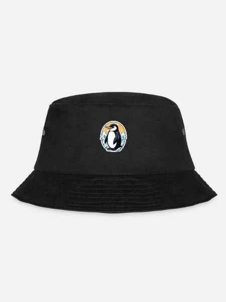 Pinguin Weihnachten Illustration - Bucket Hat - Schwarz