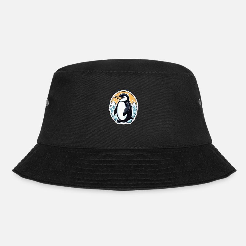 Pinguin Weihnachten Illustration - Bucket Hat - Schwarz