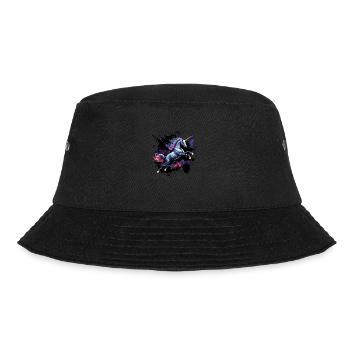 Einhorn im All - Bucket Hat - Schwarz - Vorne - Lela (165cm)