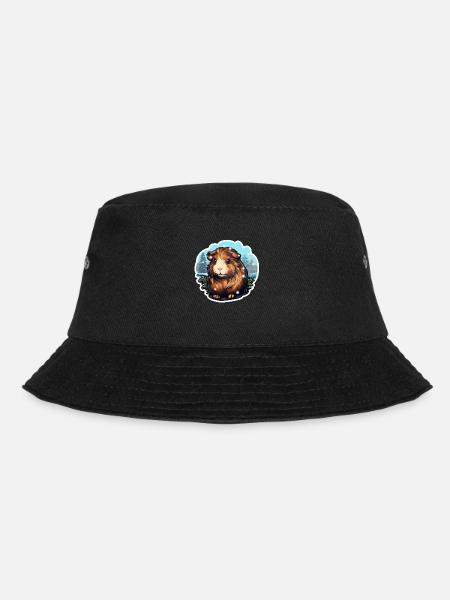 Winterliches Meerschwein - Bucket Hat - Schwarz