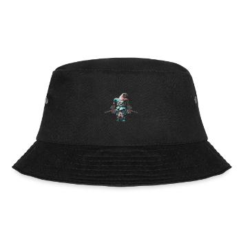 Embroydyred paintballing horror jester print - Bucket Hat - black - Front - Lela (165cm)