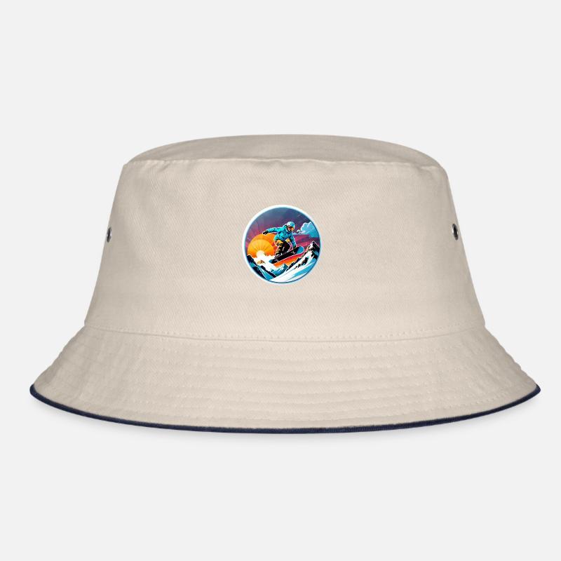 Snowboarding, snow and skiing Bucket Hat