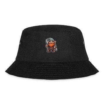 Brave dwarf with spear - Bucket Hat - black - Front - Lela (165cm)