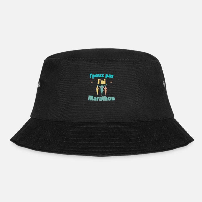 Ich kann keinen Marathon - Bucket Hat - Schwarz