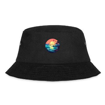 Sunset beach - Bucket Hat - black - Front - Lela (165cm)