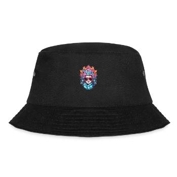 Frau wilde Haare - Bucket Hat - Schwarz - Vorne - Lela (165cm)