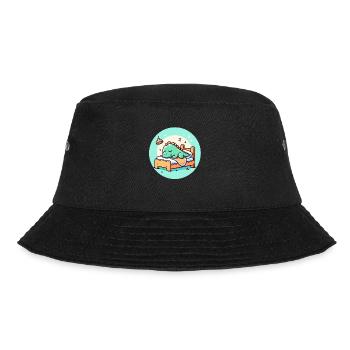 Schlafender Dino kleines Baby - Bucket Hat - Schwarz - Vorne - Lela (165cm)