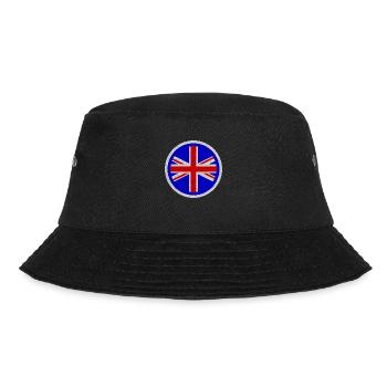 UK Union Jack flag blue White distressed mod - Bucket Hat - black - Front - Lela (165cm)